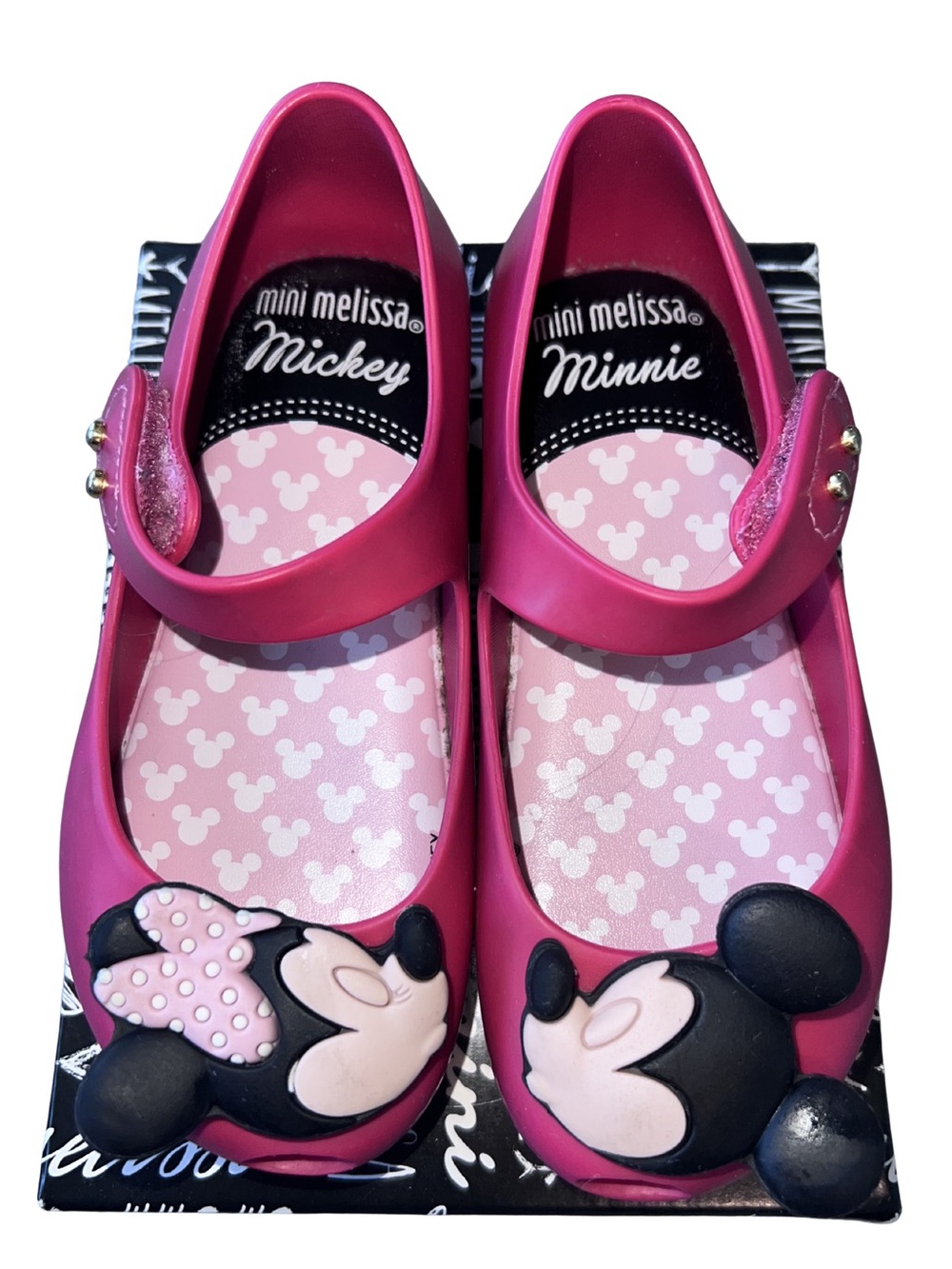 Mini Melissa Pink Minnie & Mickey Mary Jane Shoes